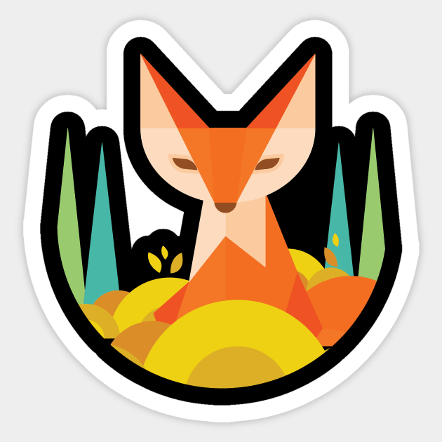 GEOMETRIC FOX beautiful colorful Sticker by Midoart